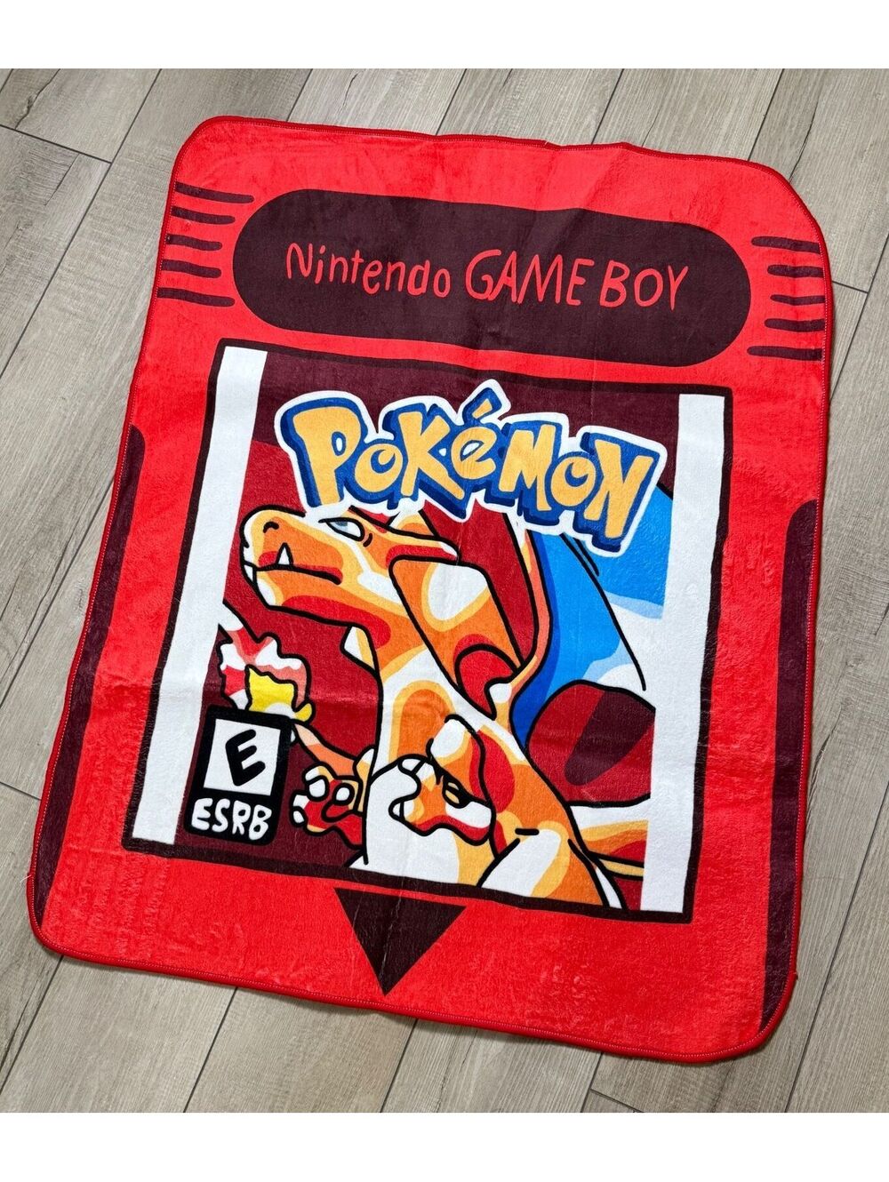 Nintendo Game Boy Pokémon Charizard Red Rug 40" Dragon Y2K Gamer Plush Floor Mat